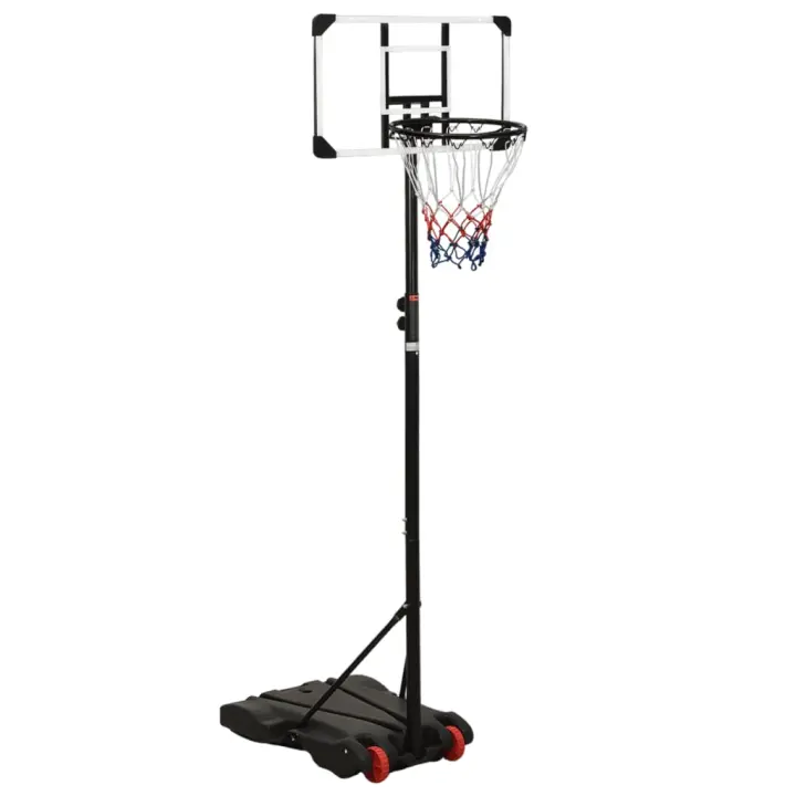 vidaXL Canasta de baloncesto policarbonato transparente 216-250 cm - 1