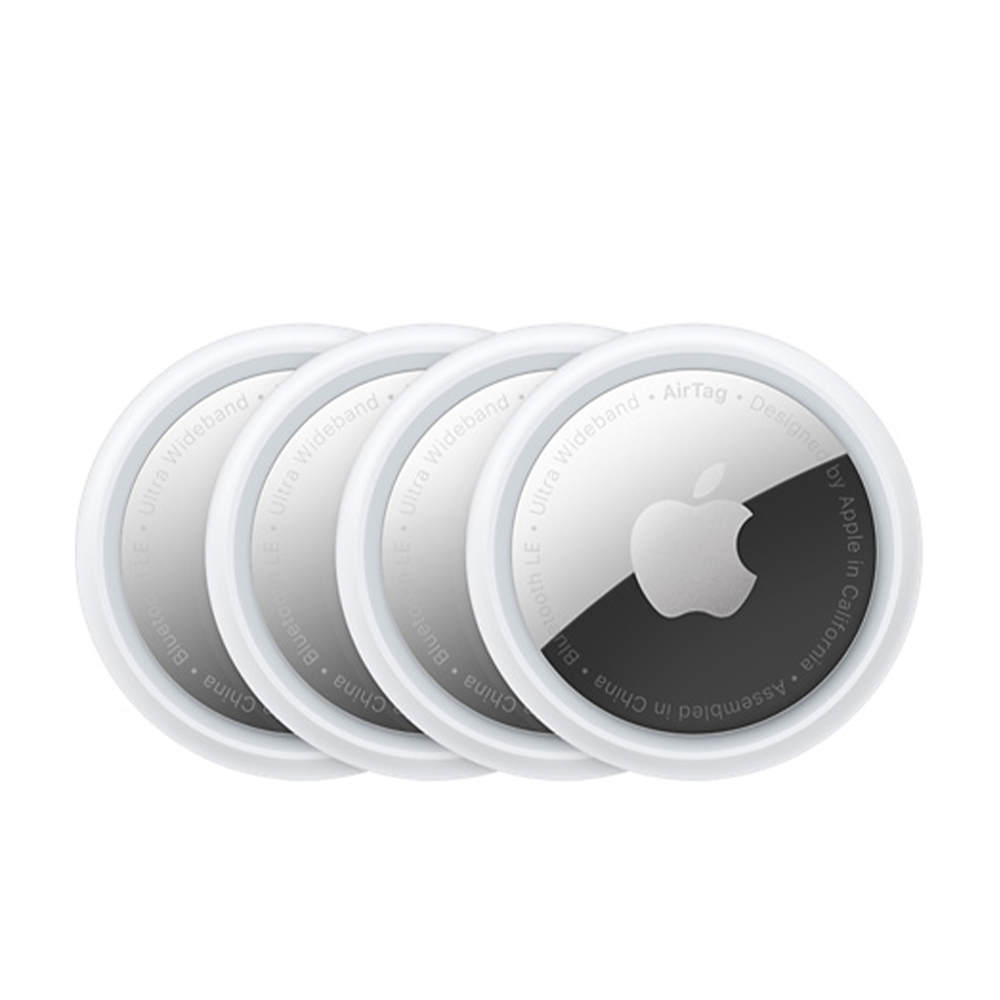 Apple AirTag, Rastreador inteligente, Paquete de 4, Compatible con iPhone o iPad, IP67 Resistencia a salpicaduras, agua y polvo, Color Blanco