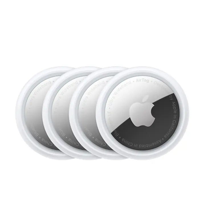 Apple AirTag, Rastreador inteligente, Paquete de 4, Compatible con iPhone o iPad, IP67 Resistencia a salpicaduras, agua y polvo, Color Blanco - 1
