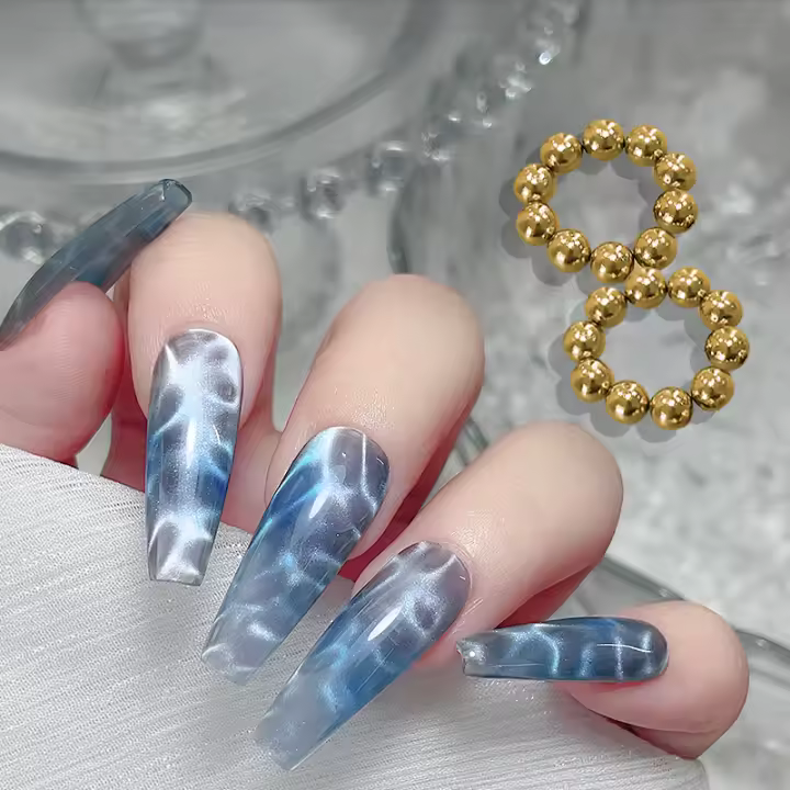 10pcs/20pcs Bolas De Gel Con Efecto Ondas De Agua Para Uñas Con Imán Ojo De Gato Multifuncional Herramienta De Diseño De Arte De Uñas DIY - 1