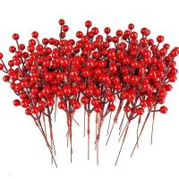 50/5 Pcs Ramas De Bayas Rojas Artificiales 12 Cabezas Decoración De Navidad Falsa Planta Holly Bayas Bouquet DIY Wreath Árbol De Navidad - details 16