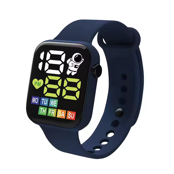 Reloj Digital LED Para Niños Y Niñas 2023 Deportivo Impermeable Con Pantalla De Dibujos Animados Reloj Electrónico Infantil Con Mostrador De Día Semanal Y Cierre De Hebilla - 1