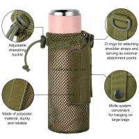 Bolsa De Almacenamiento Táctico Para Botella De Agua De Ciclismo Al Aire Libre Con Funda De Malla Pouch De Molle Doblablable Para Mochila Unisex Negro Arena Verde - details 14