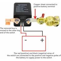 Corte remoto de Batería DC12V: antirobo, eschew La descarga de la batería para vehículos recreativos, vehículos todo Tero, Automóviles y Barcos - details 1