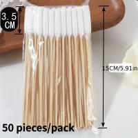 Cepillos De Algodón Cilíndricos En Lote De 50/100/300/500/900/1000 Con Palos De Madera Largos Para Limpieza De Oídos Tatuaje Maquillaje Suministros Médicos - details 24