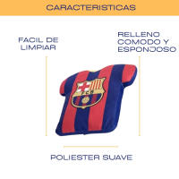 MOZURU Cojín Barça Forma Camiseta – Dorsal "10" Fútbol Club Barcelona | 30 cm con Relleno Suave | Poliéster Lavable | - details 1