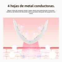 De Adelgazamiento Facial Eléctrico Cinta Levantadora V Forma Luz De 5 Colores Compresión Caliente Vibrador With Remote Control Para Reducción De Doble Mentón Device - details 1