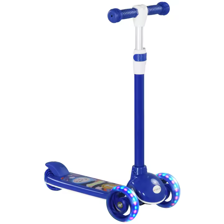 AIYAPLAY Patinete para Niños de 2-6 Años Patinete Infantil Patinete con 3 Ruedas Luces LED Altura Ajustable Carga 25 kg 52x29x63-76 cm - 1