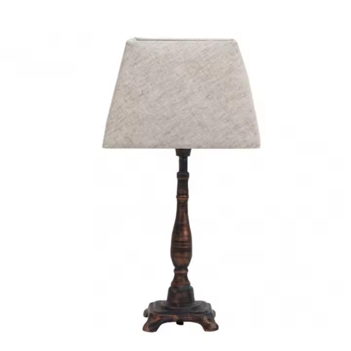 Lámpara de Mesa FABRILAMP Sobremesa Ciclido 1xe27 Marrón Rústico 38x20 Cm - 1