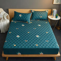Sábana Impermeable Con Cinturones Elásticos Tamaño Queen/King Color Sólido Protector De Matrícula Para Cama Doble - details 23