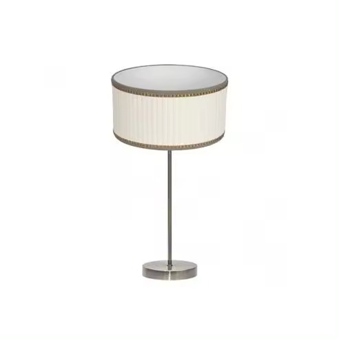 FABRILAMP Lámpara de Mesa Sobremesa Alto Soprano 1xe27 Cuero/beige 60x30x30 Cm - Diseño Elegante - 1