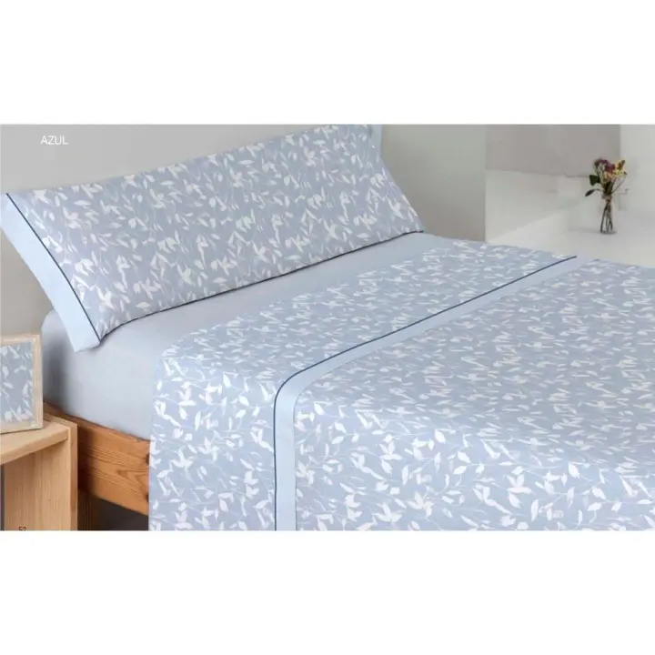 Juego de sábanas . Formada por bajera, encimera y funda de almohadas. Fabricadas con algodón de alta calidad, con tratamiento anti piling. - 1
