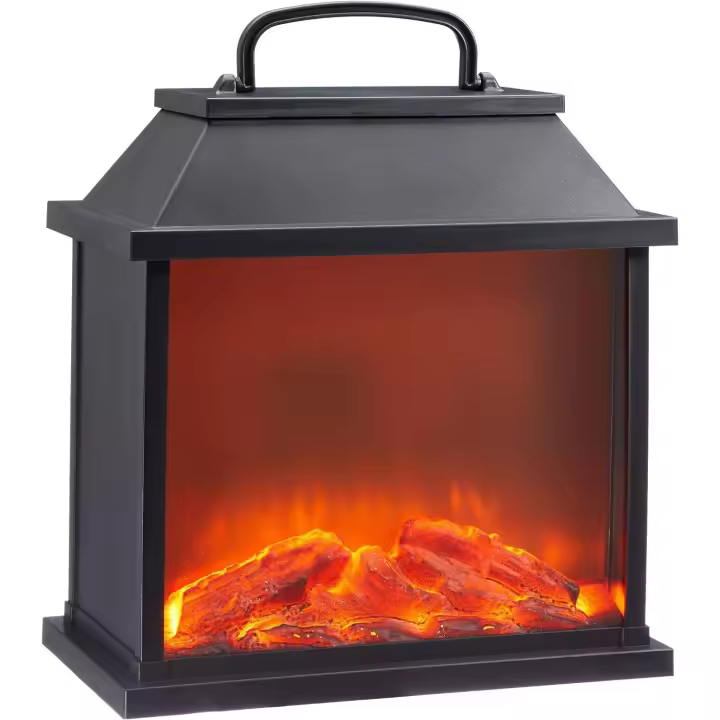 Chimenea artificial con luz led para decoración hogar interior Navidad - 1