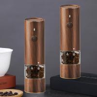 Juego de Molinillos de Pimienta y Sales Eléctricos, Molinillos de Pimienta automáticos recargables type C de 2 piezas, molinillo automático de una mano with Luz LED, grosor ajustable - details 0