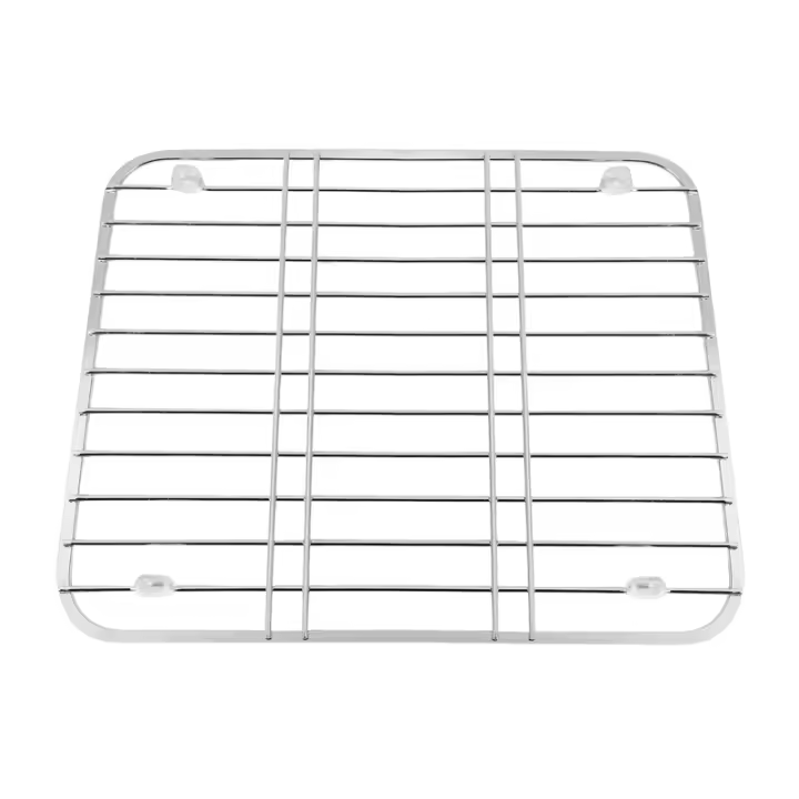 Escurridor de fregadero de acero inoxidable, rejilla protectora multifuncional para secado de platos, frutas y verduras - 1