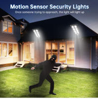 Luz Solar De Calle 100/200 LED IP65 Impermeable Con Sensor De Movimiento Y Control Remoto Para Jardín Y Patio Luz Exterior Solar Contemporánea - details 10