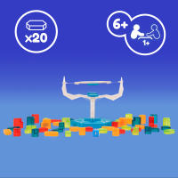 PLAY FUN BY IMC TOYS Gravity Tower, Juego de construcción de Torre con piezas sobre una Base flotante e inestable por Efecto de gravedad, Juego de estrategia y habilidad para niños y niñas +6 Años - details 1