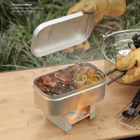 TARKA Caja De Almuerzo De 1000ml Estilo Japonés Aleación De Aluminio Para Camping Picnic BBQ Uso En La Mesa De La Cocina - details 3