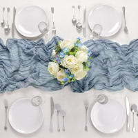 1pc Telar De Queso Boho Estilo Azul Polvo Para Mesa De Agradecimiento Ideal Para Baño De Muyerno Sobre De Toalla De Mesa Chic Decoración Del Hogar - details 2