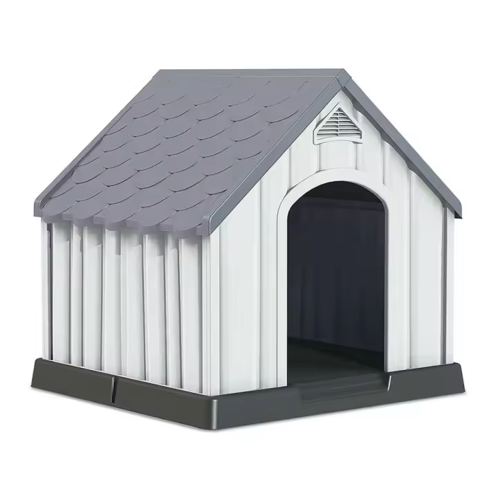 Caseta de Resina para Perros 92x87x91cm Thinia Home | Caseta para Perros Grandes y Medianos | Caseta de Plástico 100% Reciclable | Caseta Mascota Exterior e Interior - 1