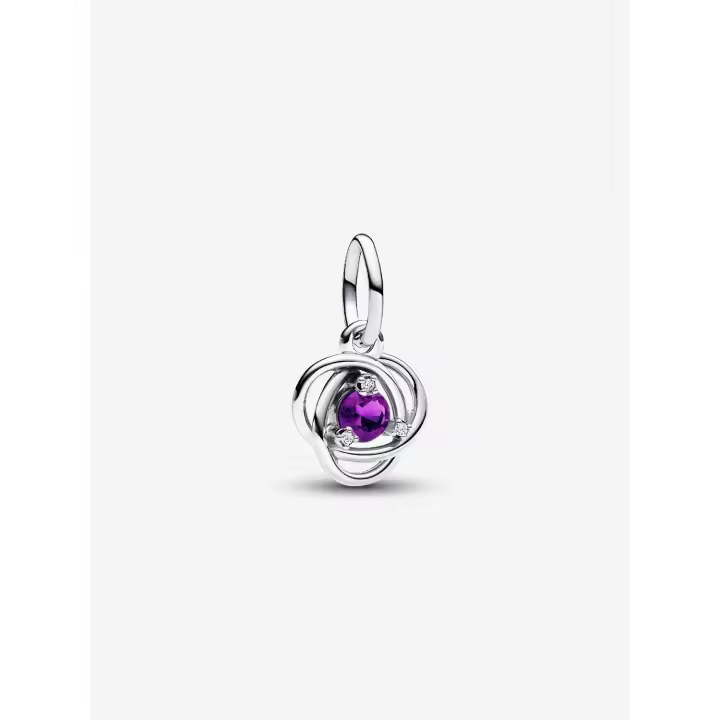 Pandora - Charm Colgante de Círculo de eternidad Morado-Plata de Lei - 1