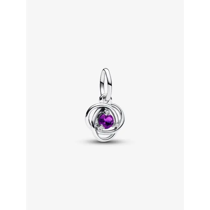 Pandora - Charm Colgante de Círculo de eternidad Morado-Plata de Lei - 1
