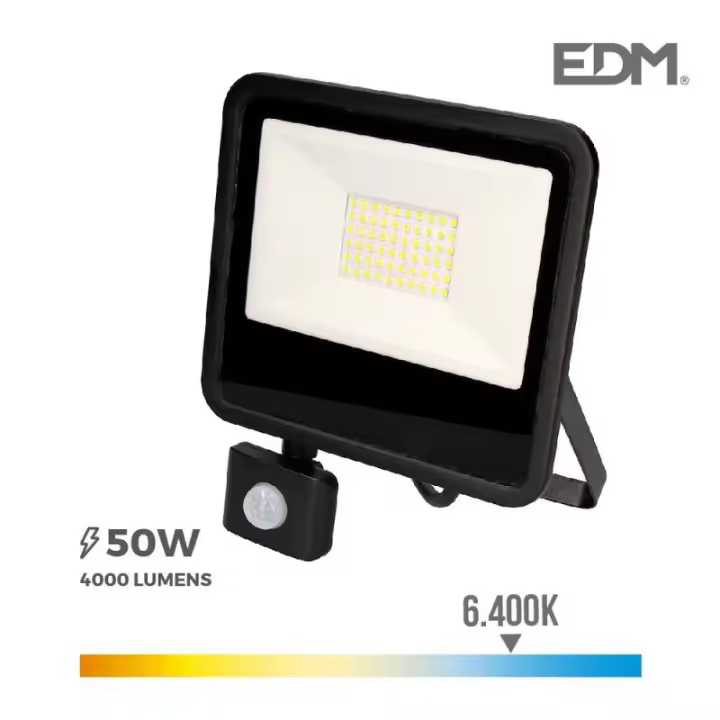 Edm Foco Led 50W con Sensor de Movimiento - Alta Potencia - 1