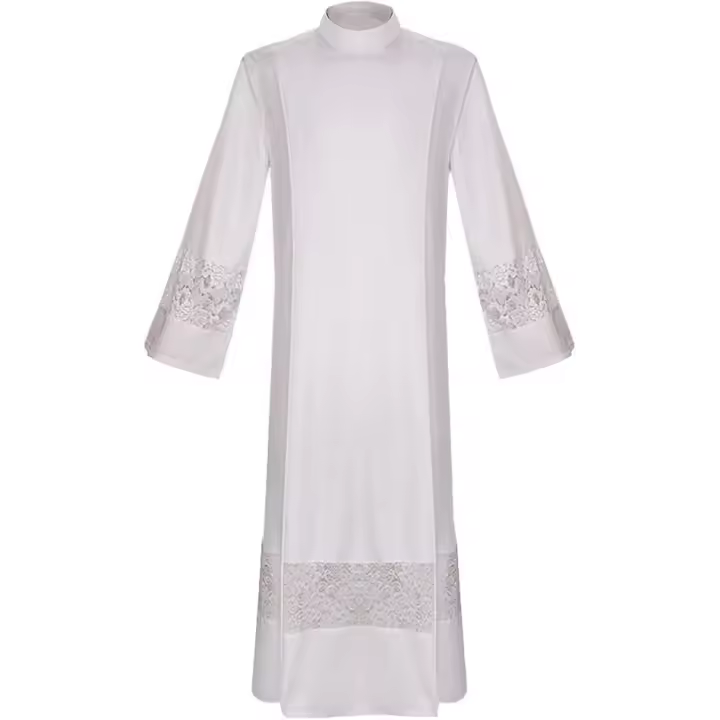 Túnicas dignas del clero para hombres, sacerdote católico, iglesia, túnica blanca, vestimentas religiosas tradicionales - 1