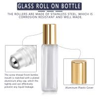 Botella De Aceite Esencial De Vidrio Grueso Recargable 10ml Con 4 Vaso Tumbler Accesorios 2 Funnel 2 Pajita Pack De 1/4pcs - details 4