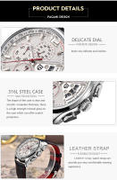 Reloj De Cuarzo Para Hombre PAGANI DESIGN Marca De Lujo Moda Militar Con Correa De Cuero Resistente Al Choque Y Agua Calendario Completo Múltiples Tiempos - details 5