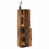 vidaXL Armario botiquín madera ingeniería 40x41x174,5 cm en color Marrón roble/Roble/Roble Sonoma y más | almacenamiento funcional diseño moderno para baño dormitorio sala - details 7