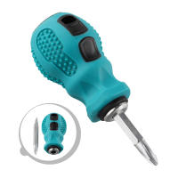 Destornillador De Mano Mini Portátil Con Punta De Llano Y Cruzado Herramienta De Mantenimiento Manual De Acero De Aluminio Con Mango - details 2