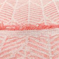Colcha multiuso 85% algodón reciclado 15% poliéster diseño hojas rosa. - details 3