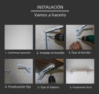 KAK 2pcs Soporte Plegable Para Estante De Acero Inoxidable Resistente Espacio Ahorrador Para Mesa Accesorio DIY De Trabajo - details 21