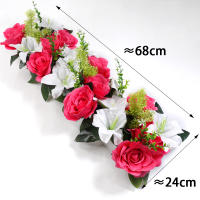 Arco De Boda Rojo Y Lily 60cm Flores Artificiales Para Decoración De Bodas Y Jardines Hechas De Seda Originaria De Zhejiang - details 12