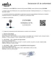 FABRILAMP Ventilador De Pie Solar Rialto MOTOR DC Negro 30w 3vel 5aspas Puerto Usb Bateria Litio 112x41x38cm panel solar con CABLE DE 5 METROS,MANDO A DISTANCIA incluido Cabezal con dos funciones, fijo y rotatorio CALIDAD TOP DE CONFIANZA - details 4