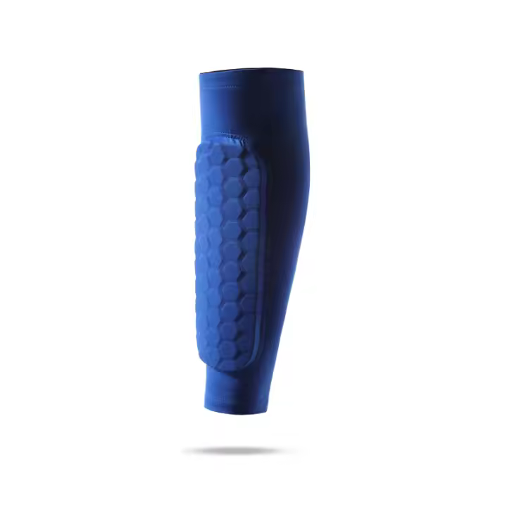 Pantorrillas De Fútbol Protección De Tela De Encaje De Algodón Shockproof Malla De Abeja Soporte Medio Tamaño Largo Para Deportes Y Equipación De Fútbol - 1