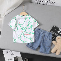Conjunto De Ropa Infantil Para Verano Para Niños Y Niñas Camiseta De Algodón Con Dibujos Y Pantalones Cortos 2 Piezas Moda Casual Deportiva Para Bebés - details 13