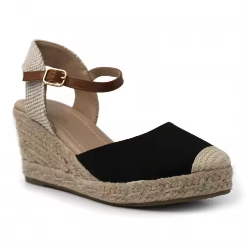 Alpargatas cuña hebilla KISS KISS 2185 - Cuñas de esparto de 8 cm - 1