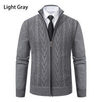 Chaqueta De Cashmere Para Hombre 2024 Suéter Tejido Caliente Y Casual De Otoño E Invierno Estilo Zipper Trenzado - details 10