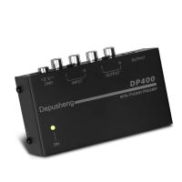Amplificador De Auriculares Depusheng DX400 Canales Metálico Estéreo Mini Divisor De Auriculares Con Adaptador De Energía - details 0