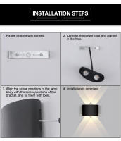 Lámpara De Pared LED Impermeable Para Iluminación Exterior 4W 6W 8W 10W AC85-265V Iluminación Interior Lámpara De Noche Para Dormitorio Decorativa - details 14
