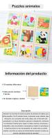 Pack de 12 a 42 unidades de Puzzle madera de animales para niños, 10 modelos diferentes, Juegos para niños Puzzle para niños, Detalles para niños invitados, Recuerdos bautizo, Detalles invitados boda, Regalantes.com - details 0