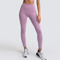 Leggings De Yoga Sin Costuras Para Mujer Levantador De Glúteos Deportivos De Fitness Y Gimnasio Pantalones De Running Terciopelo De Nylon De Cintura Elástica - details 40