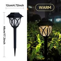 2pcs Luces Solares LED Para Jardín Impermeables Luz Cálida Para Decoración De Paisaje Vial Villa Patio Camino Modernas Miflame - details 0