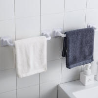 Barra De Toallas Autoadhesiva En Blanco Y Negro Opcional Soporte De Toallas Para Baño Y Cocina Antirrosa Herramienta Doméstica Sencilla - details 2