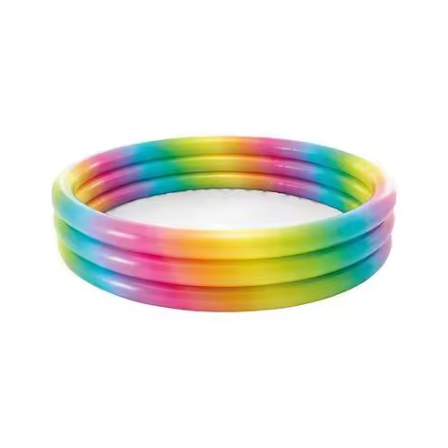 Piscina Hinchable Intex 3 Aros Topos de Colores para Niños - 1