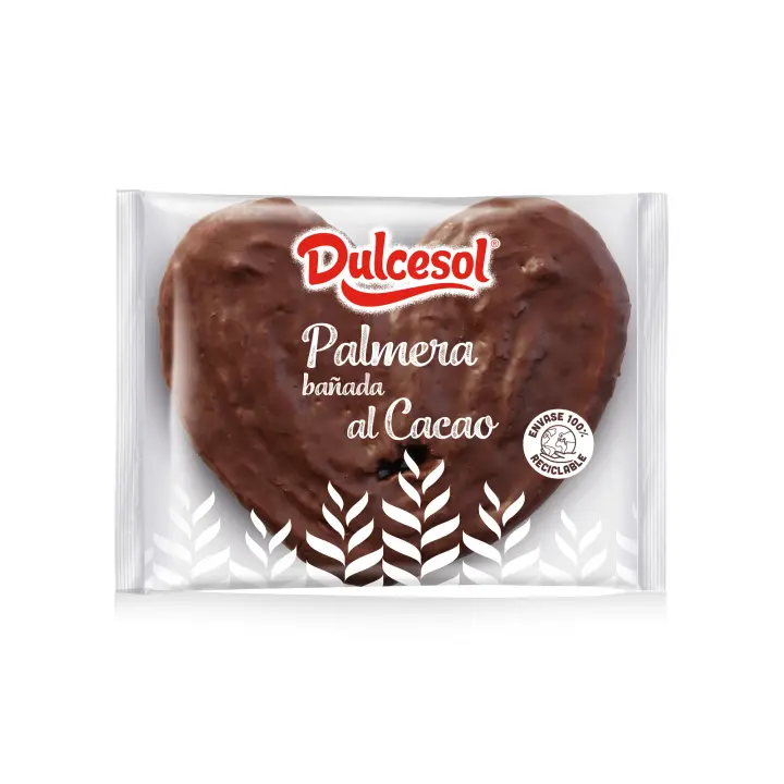 Palmeras Gigantes de Chocolate Dulcesol - 30 Palmeras Hojaldre Chocolate Gigantes - Envueltas Individualmente - Caja 2 kg - 1
