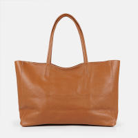 1990s Bolso shopper para mujer de piel con asas grandes - details 3