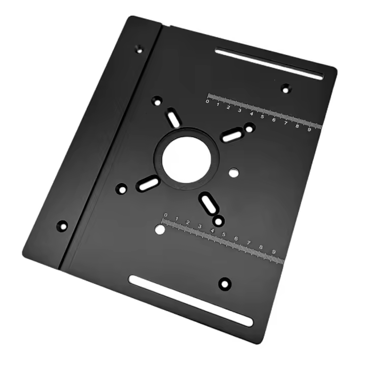 Placa De Inserto Para Mesa De Router De Aluminio Herramienta Auxiliar De Grabado Y Trimmig Para Mecánica De Precisión Y Benches De Carpintería - 1